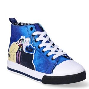 Disney Villains High Top Sneakers Queen Ursula Cruella Maleficent Size 6